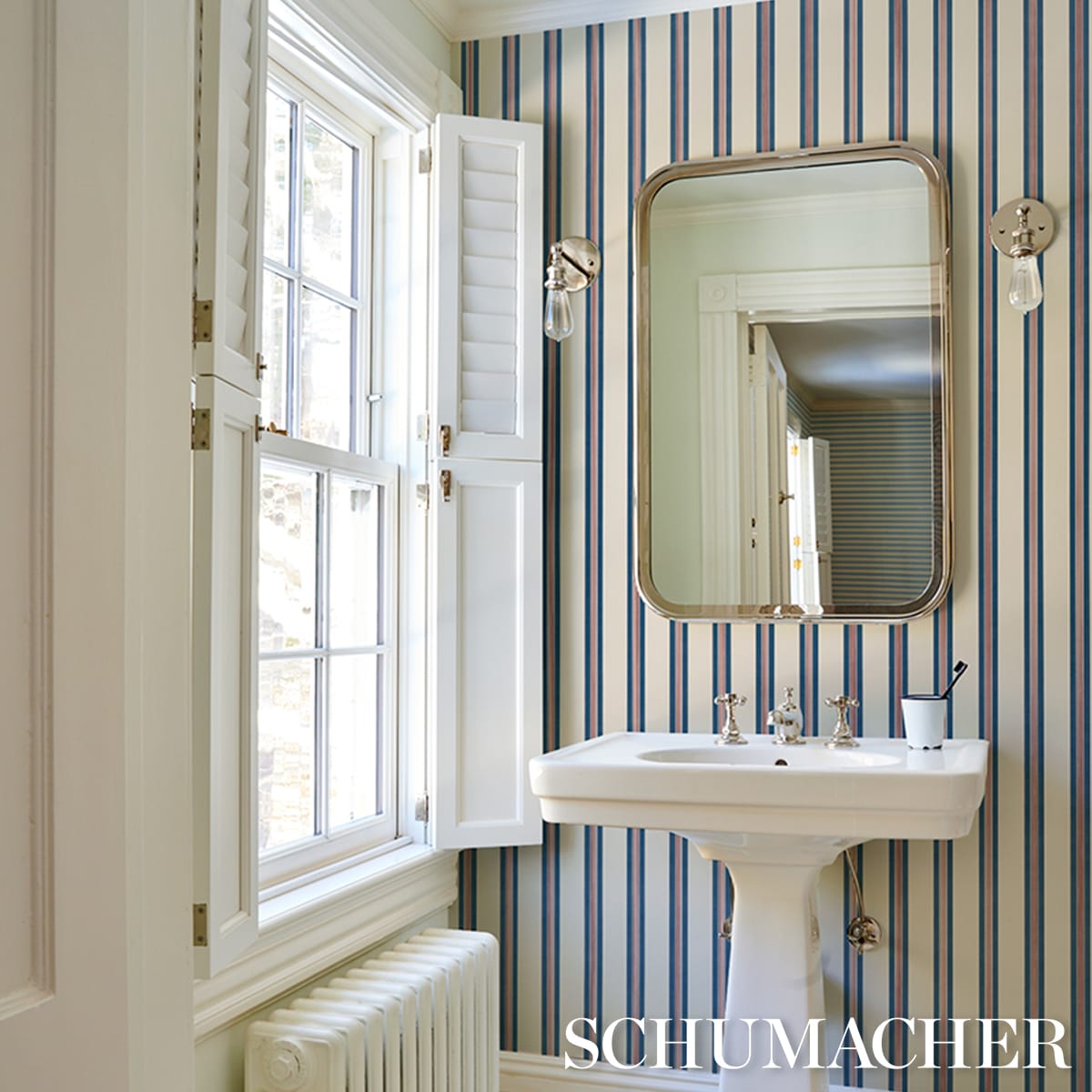 CHATHAM-STRIPE-AMERICANA-SCHUMACHER-5018177 - Schumacher Wallpaper