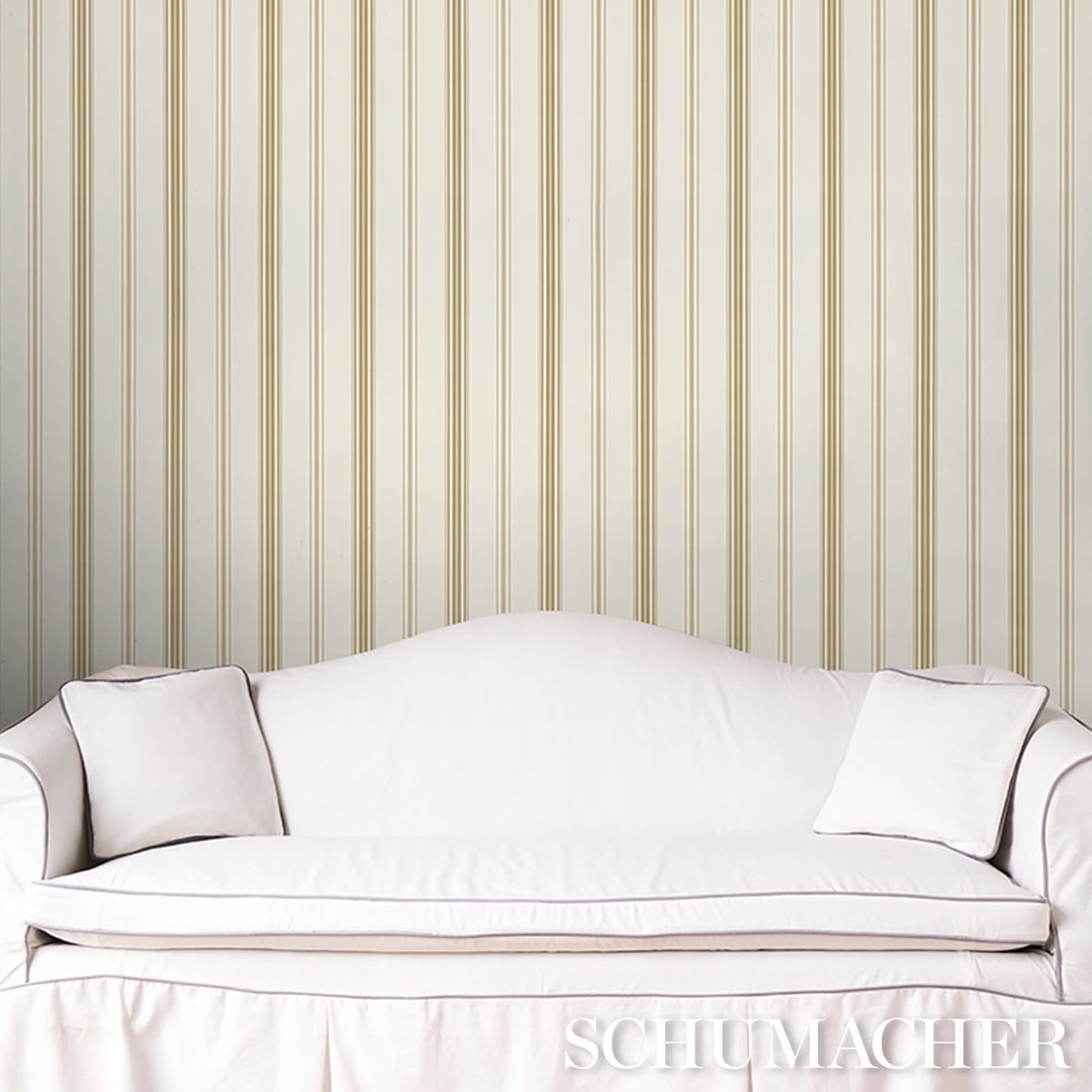 COCO-STRIPE-NEUTRAL-SCHUMACHER-5018191 - Schumacher Wallpaper