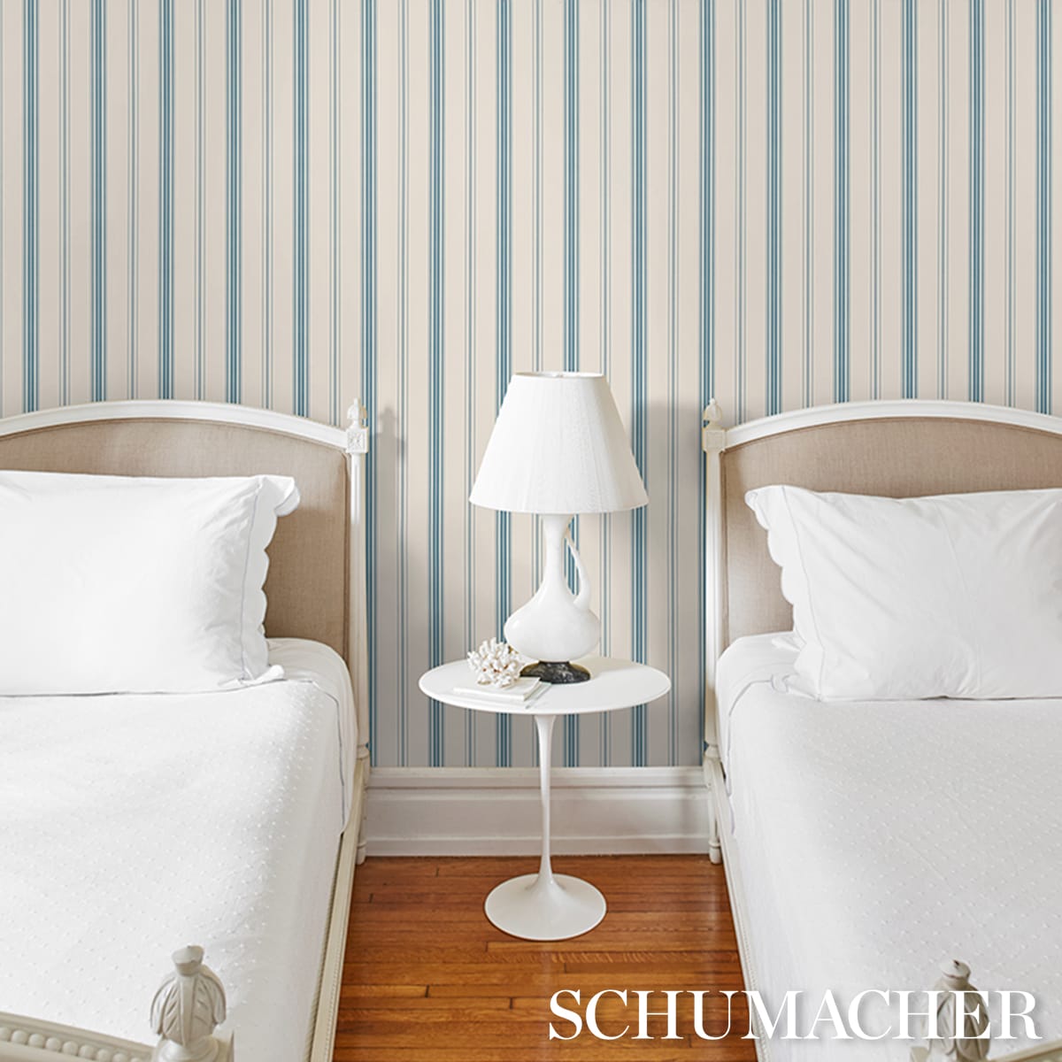 COCO-STRIPE-DELFT-SCHUMACHER-5018193 - Schumacher Wallpaper