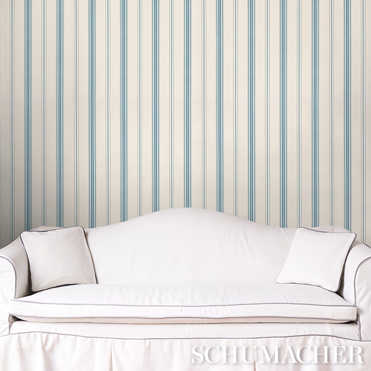 COCO-STRIPE-DELFT-SCHUMACHER-5018193 - Schumacher Wallpaper