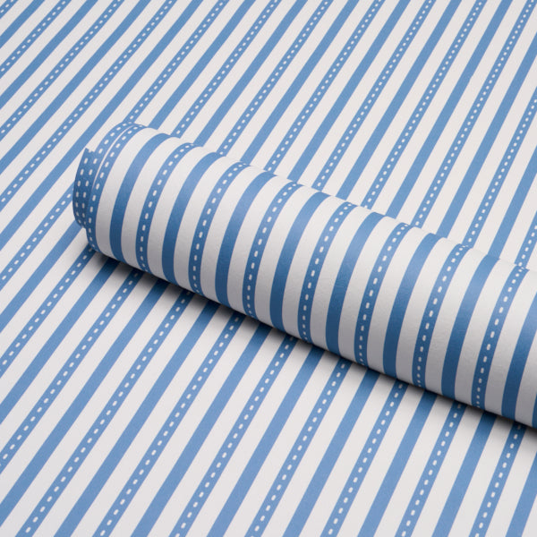 MATHIS-TICKING-STRIPE-DELFT-SCHUMACHER-5018201 - Schumacher Wallpaper