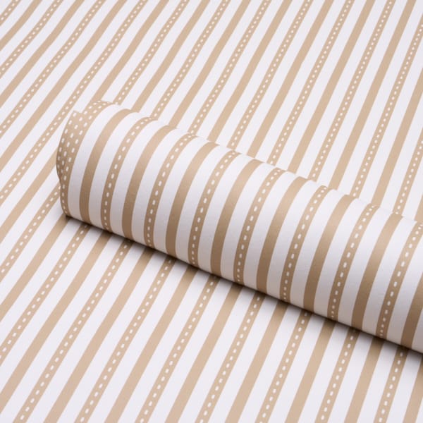 MATHIS-TICKING-STRIPE-NEUTRAL-SCHUMACHER-5018204 - Schumacher Wallpaper