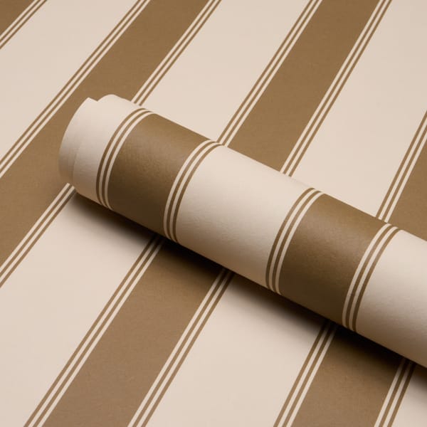 RAFE-STRIPE-CHOCOLATE-SCHUMACHER-5018210 - Schumacher Wallpaper