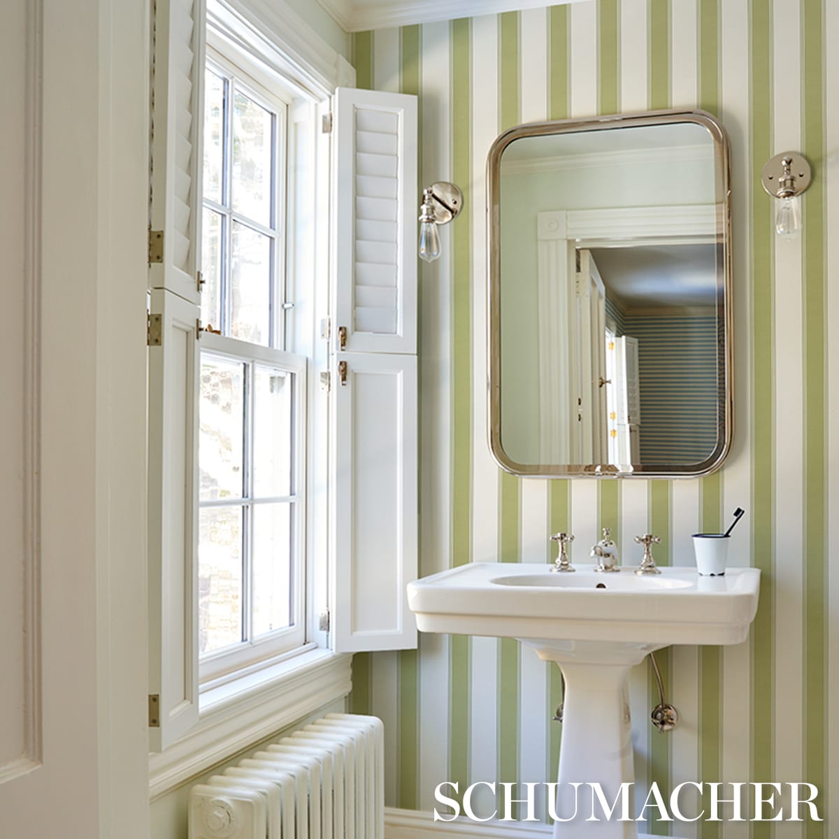 RAFE-STRIPE-LEAF-SCHUMACHER-5018211 - Schumacher Wallpaper
