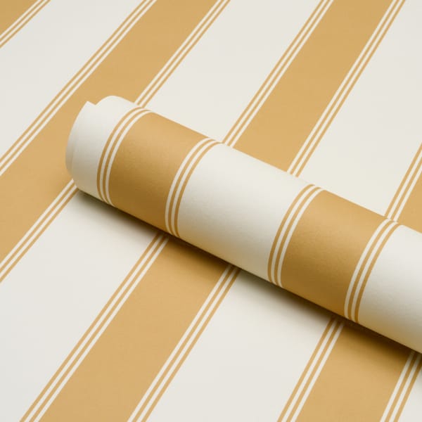 RAFE-STRIPE-MARIGOLD-SCHUMACHER-5018212 - Schumacher Wallpaper