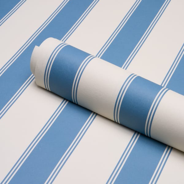 RAFE-STRIPE-AZURE-SCHUMACHER-5018214 - Schumacher Wallpaper