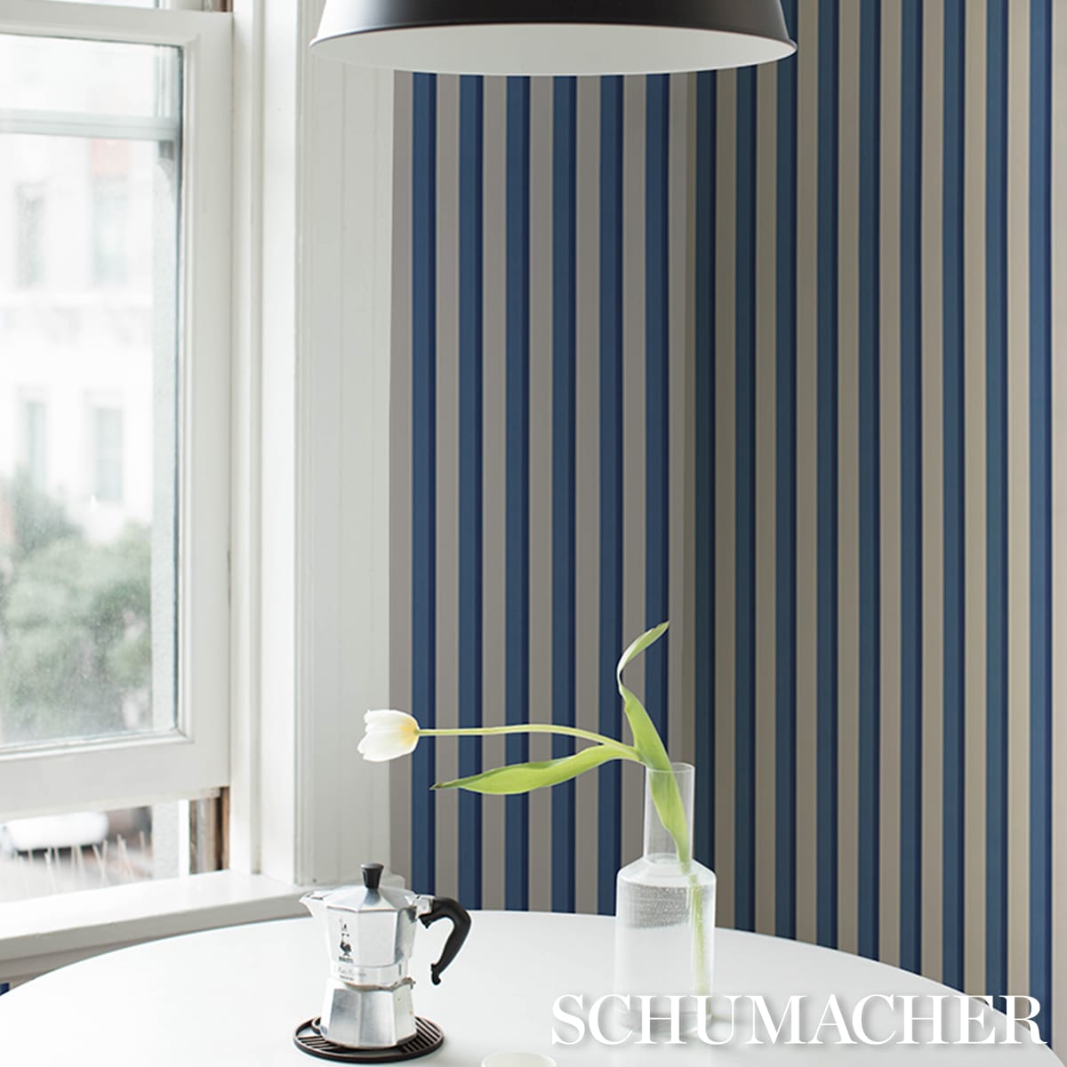 RIGSBY-STRIPE-DELFT-SCHUMACHER-5018221 - Schumacher Wallpaper