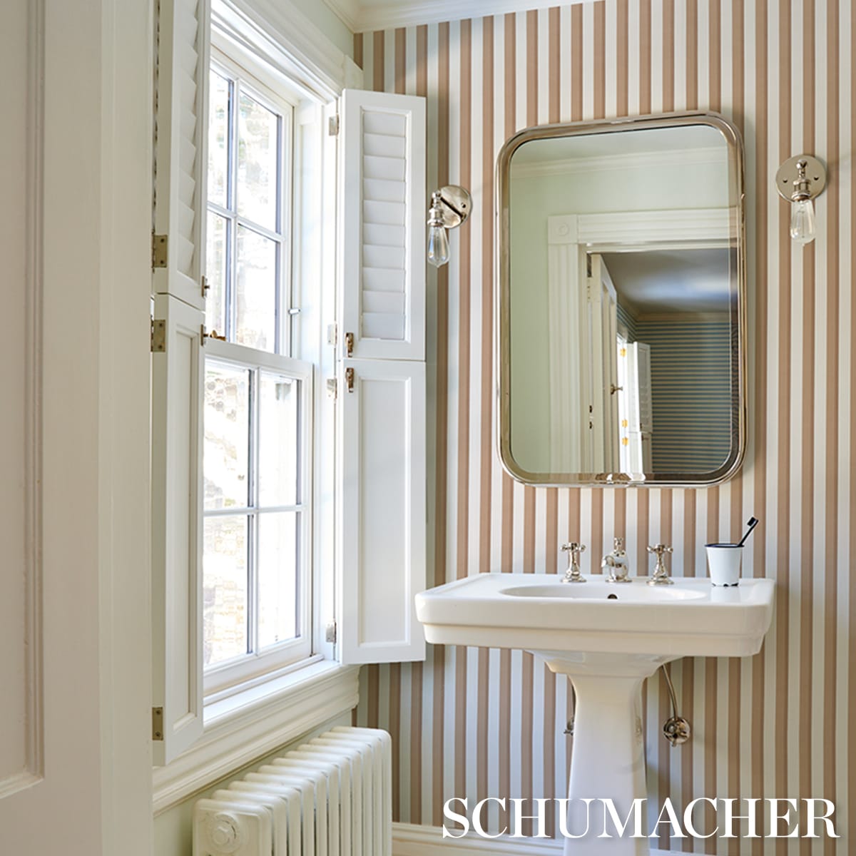 RIGSBY-STRIPE-DRIFTWOOD-SCHUMACHER-5018223 - Schumacher Wallpaper