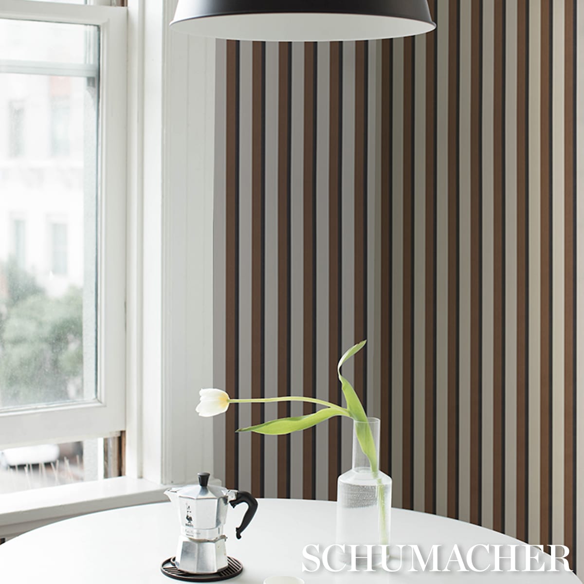 RIGSBY-STRIPE-UMBER-SCHUMACHER-5018224 - Schumacher Wallpaper