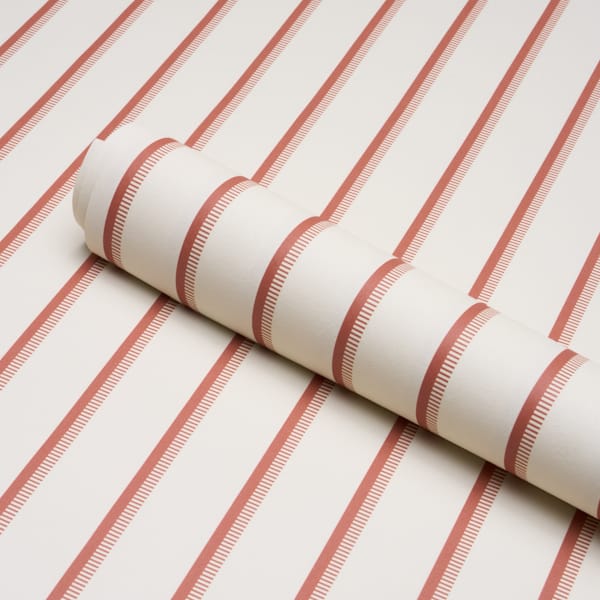 TYLA-STRIPE-TERRACOTTA-SCHUMACHER-5018230 - Schumacher Wallpaper