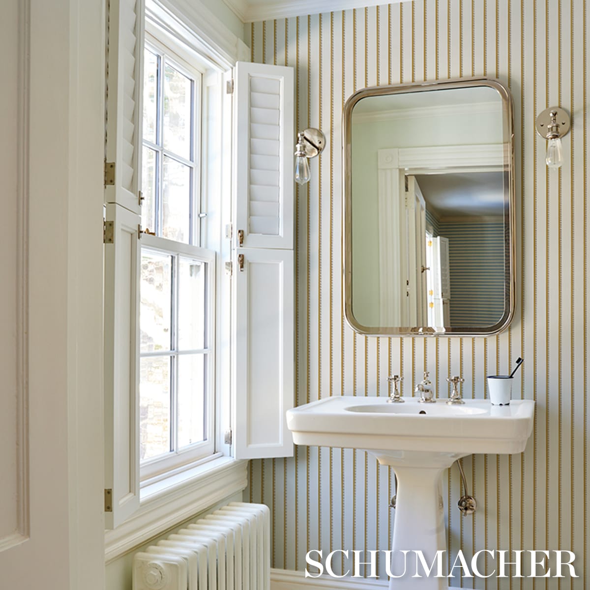 TYLA-STRIPE-DIJON-SCHUMACHER-5018231 - Schumacher Wallpaper