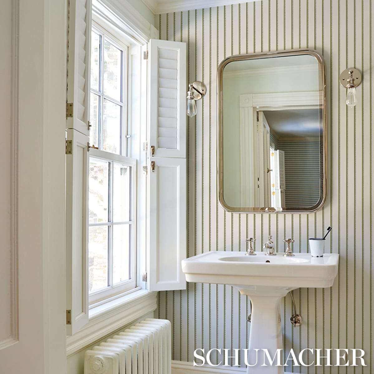 TYLA-STRIPE-OLIVINE-SCHUMACHER-5018232 - Schumacher Wallpaper