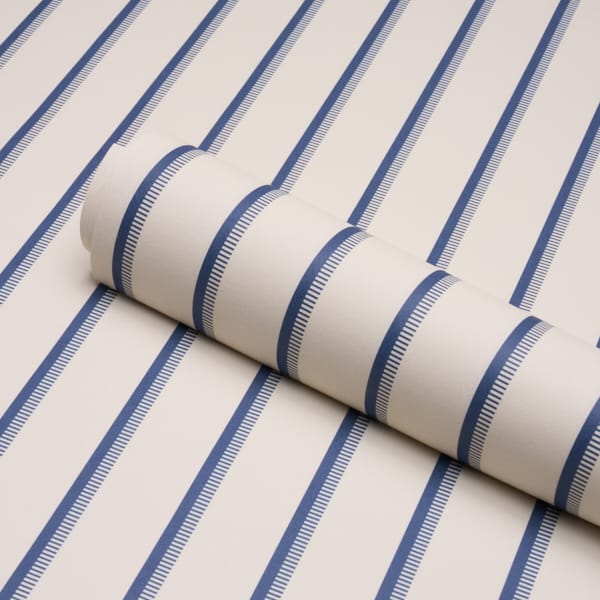 TYLA-STRIPE-INDIGO-SCHUMACHER-5018234 - Schumacher Wallpaper