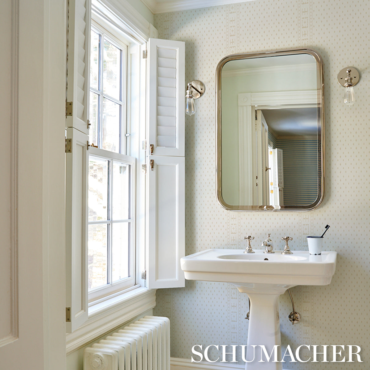 Indah Batik - Neutral - Schumacher 5018241 Wallpaper - Schumacher Wallpaper