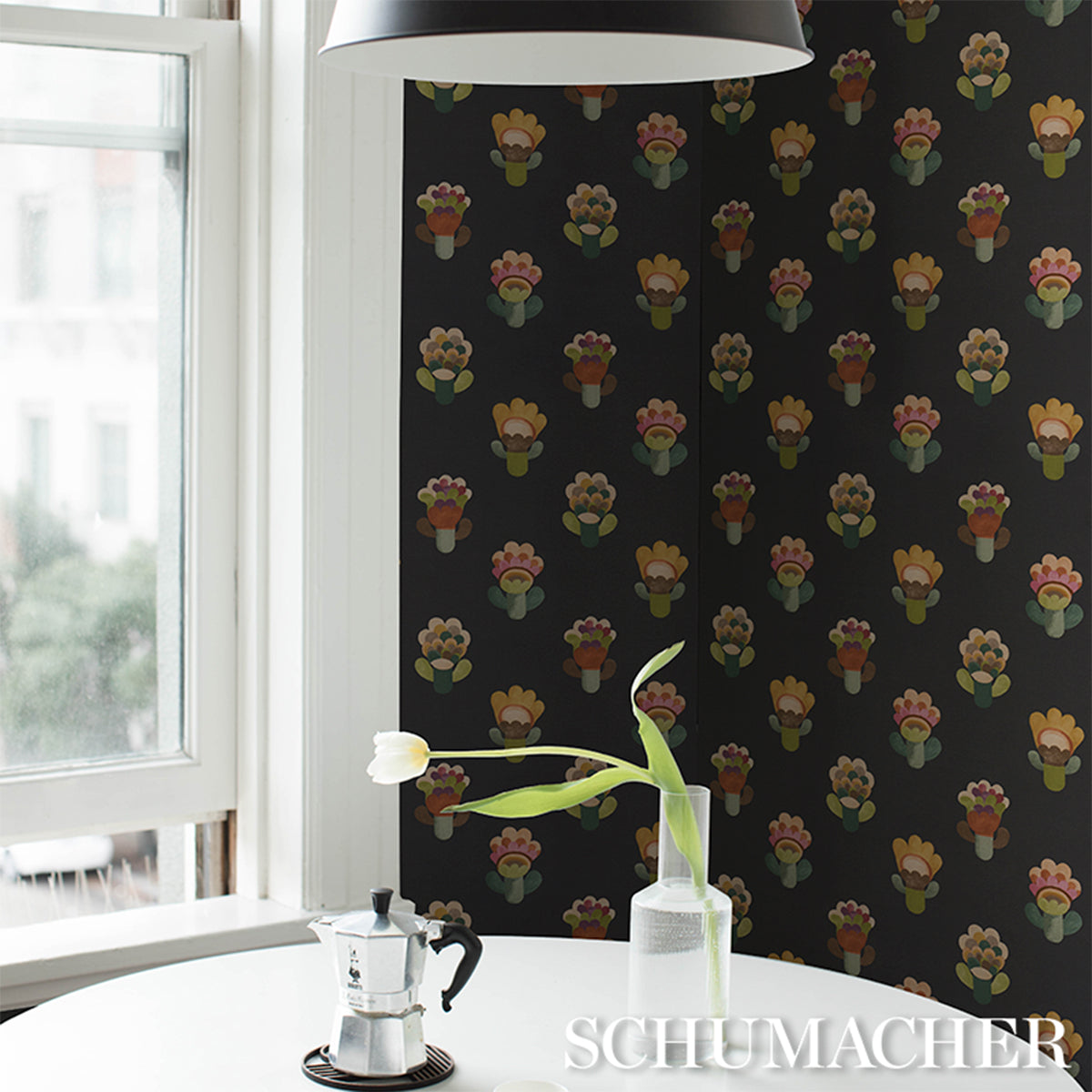 Le Jardin - Night - Schumacher 5018270 Wallpaper - view 5 - Schumacher Wallpaper