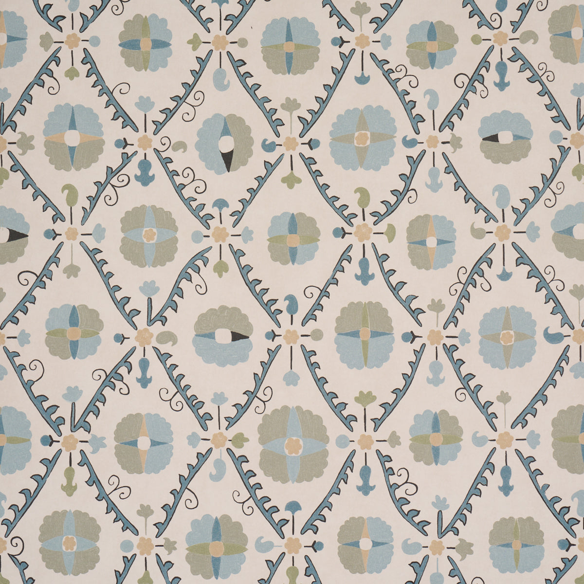 AMAL-CALM-BLUE-LAUREL-GREEN-SCHUMACHER-5018281 - Schumacher Wallpapers