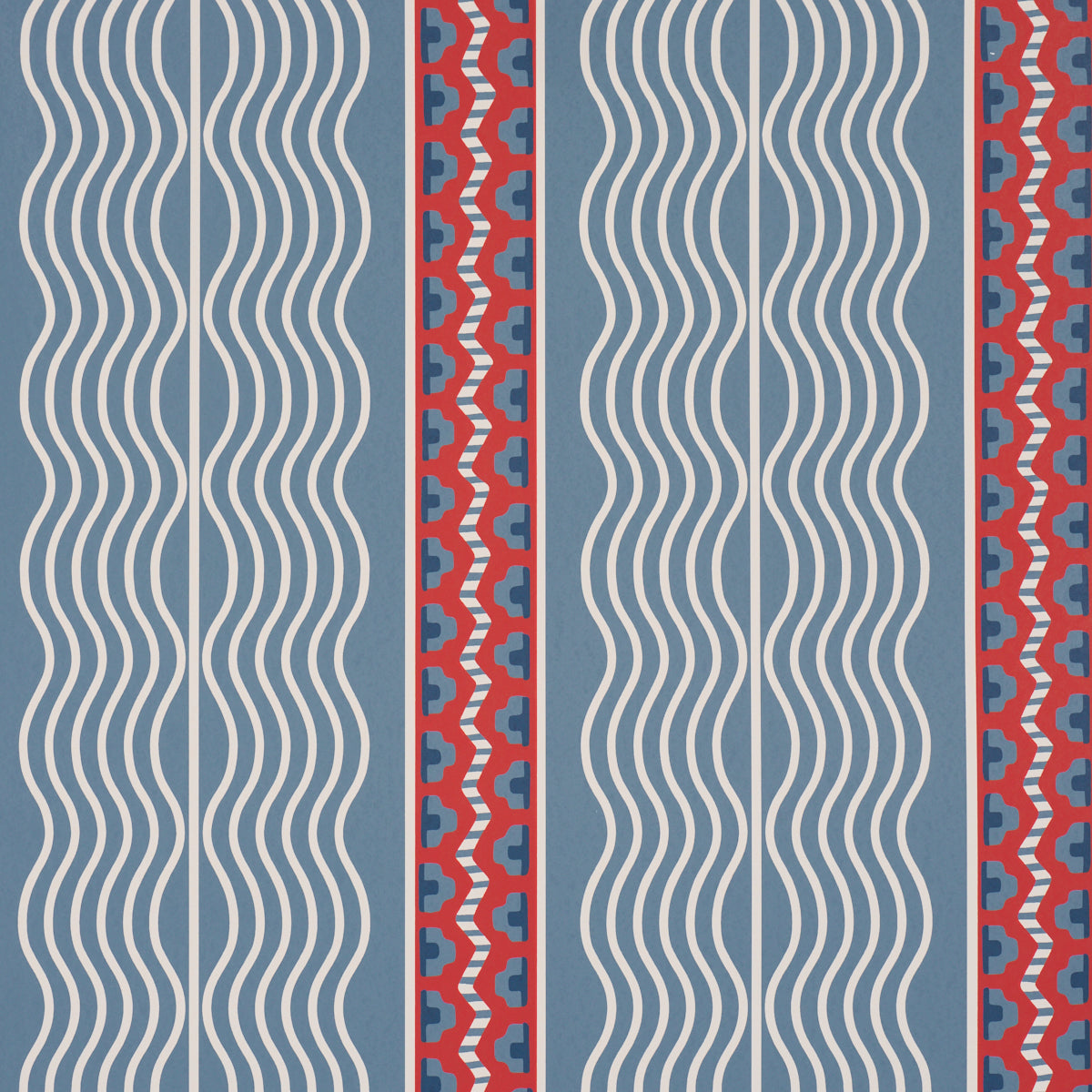 CR-ME-ANGLAISE-FRENCH-RED-BLUE-SCHUMACHER-5018300 - Schumacher Wallpapers