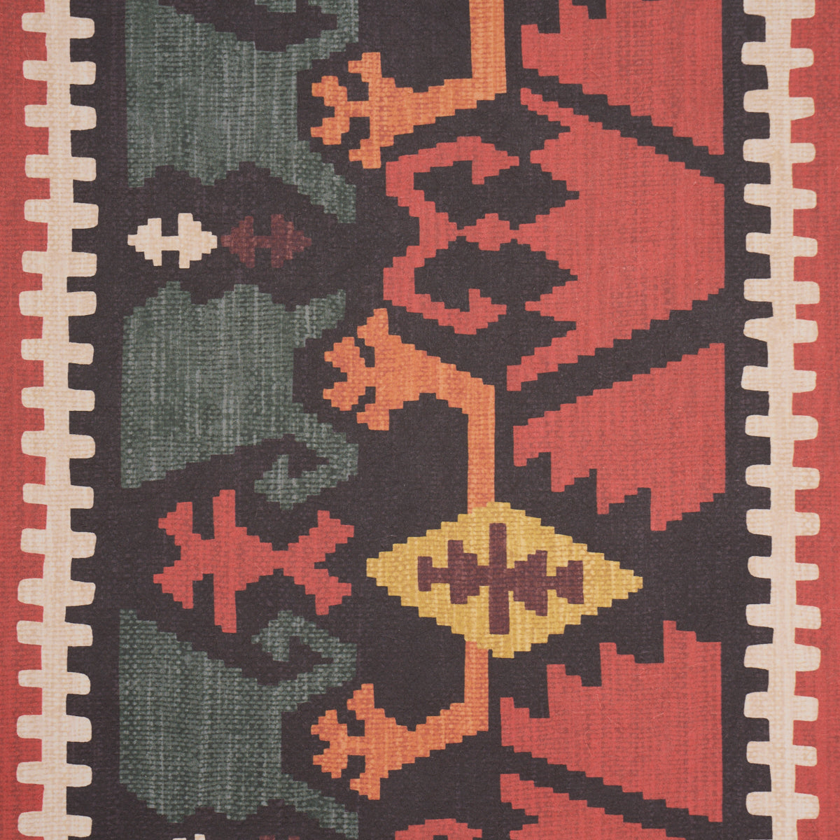 Sahane - Pomegranate Red - Schumacher 5018320 Wallpaper - Schumacher Wallpaper