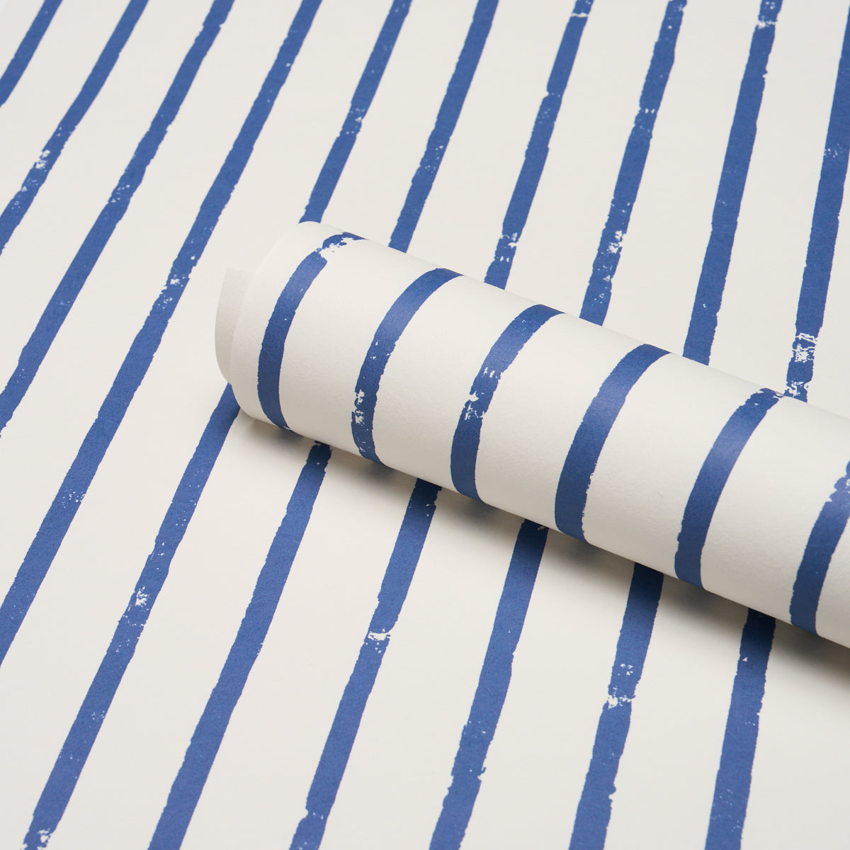 Springs Stripe - Navy - Schumacher 5018350 Wallpaper - Schumacher Wallpaper
