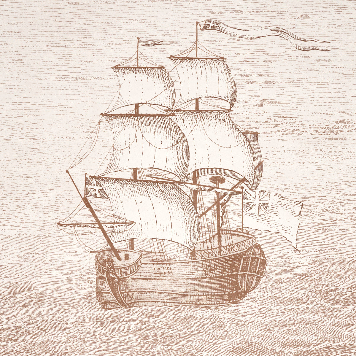 Philadelphia Harbor 3 Panel Set - Sepia - Schumacher 5018391 Wallpaper - Schumacher Wallpaper