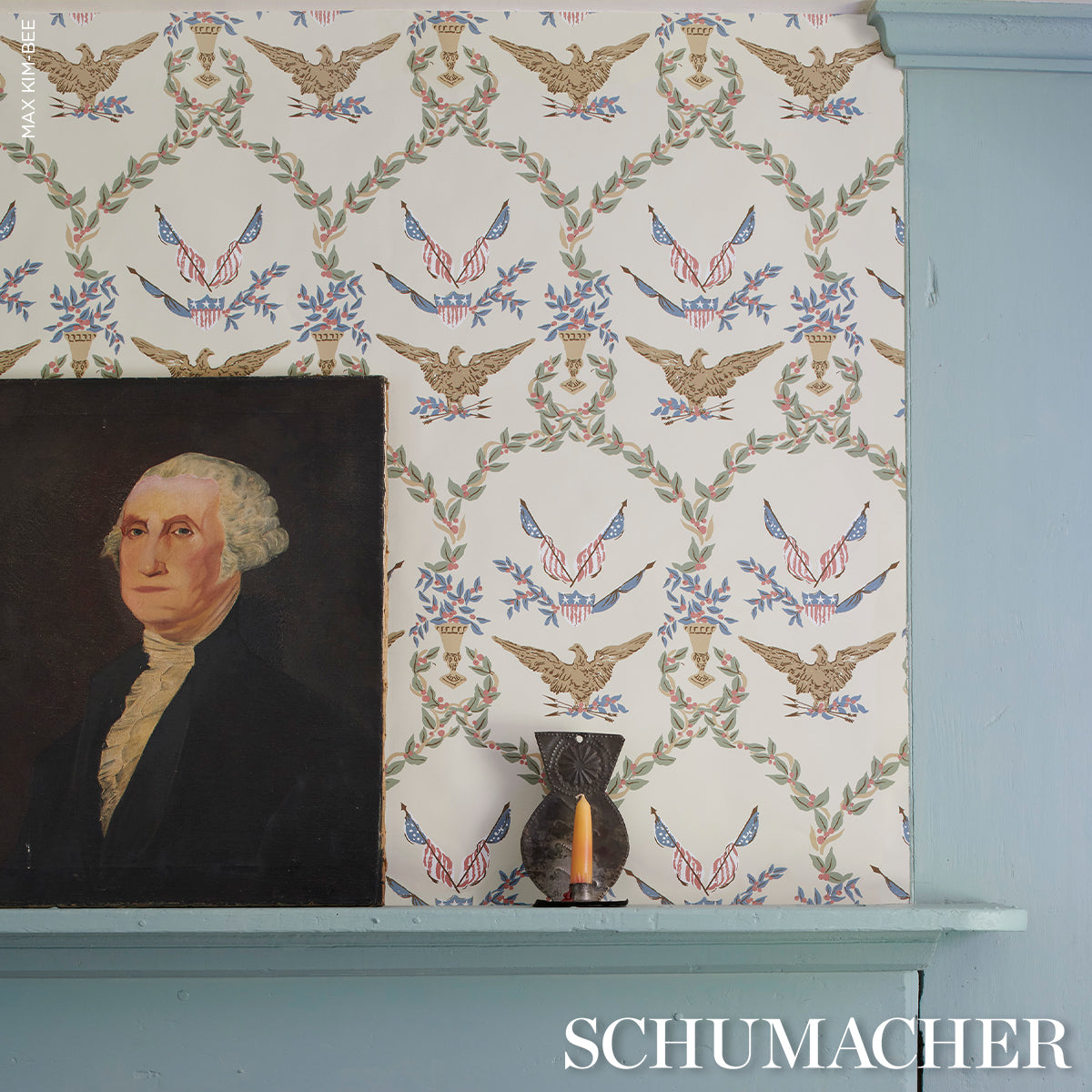 Schumacher Liberty's Laurels wallpaper in Neutral, 5018440 — view 6 - Schumacher Wallpaper