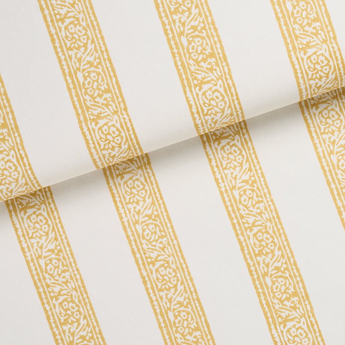 Schumacher Mahdavi Stripe wallpaper in Yellow, 5018451 — view 4 - Schumacher Wallpaper