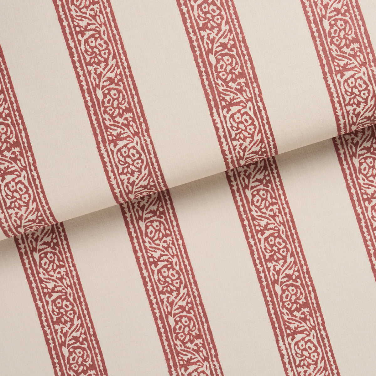 Schumacher Mahdavi Stripe wallpaper in Red, 5018452 — view 4 - Schumacher Wallpaper
