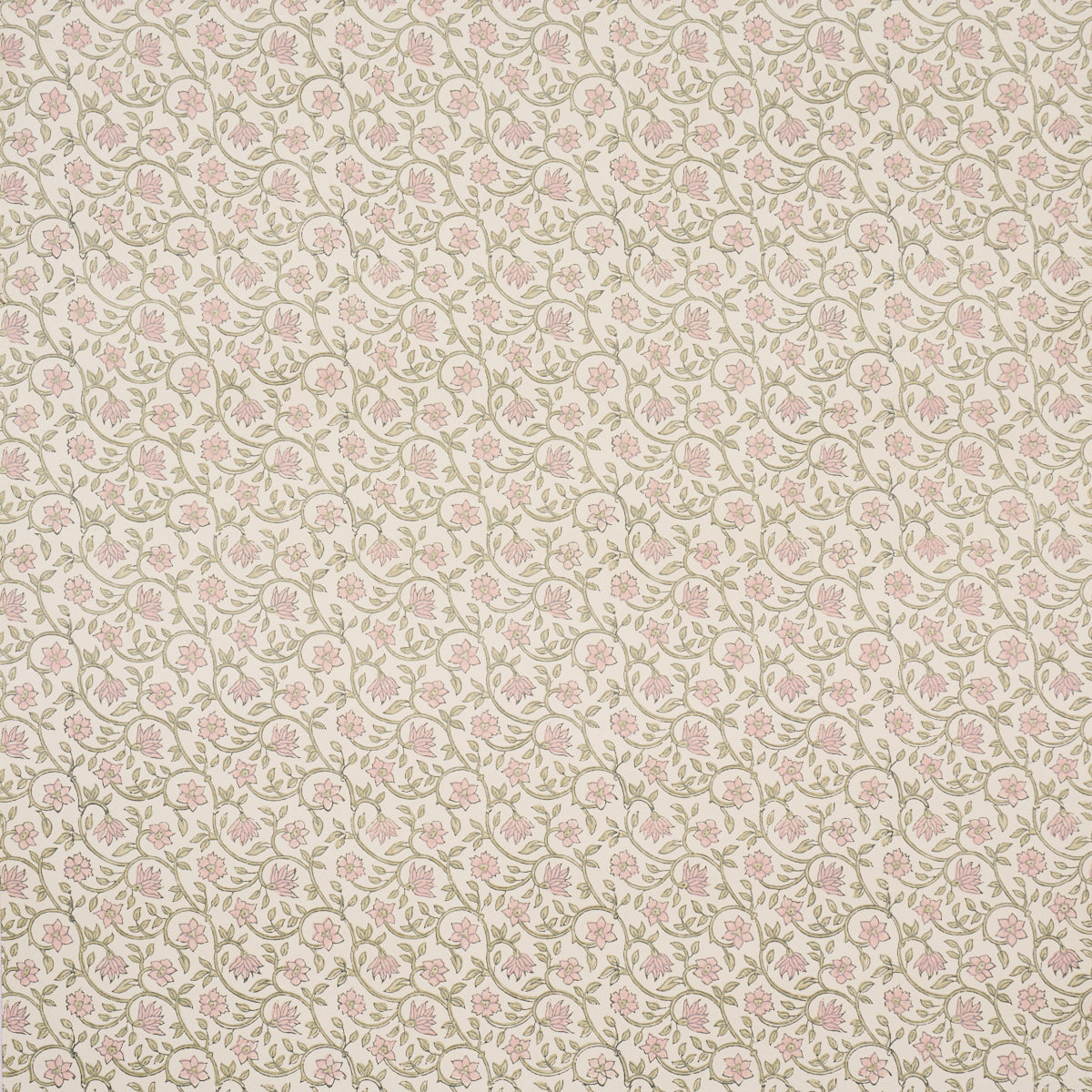 Schumacher Malaya Hand-Block Print wallpaper in Petal, 5018460
