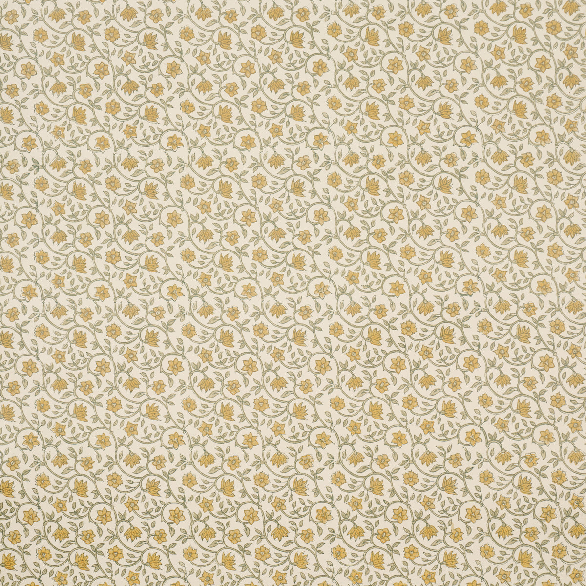 Schumacher Malaya Hand-Block Print wallpaper in Yellow, 5018461 - Schumacher Wallpaper