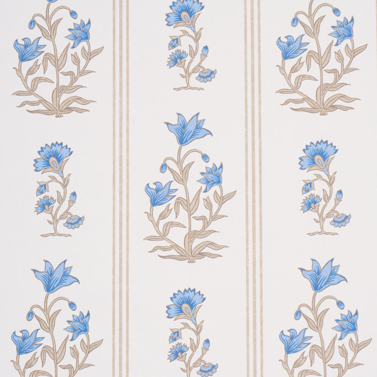 Schumacher Ellora wallpaper in Blue, 5018472 — view 3 - Schumacher Wallpaper