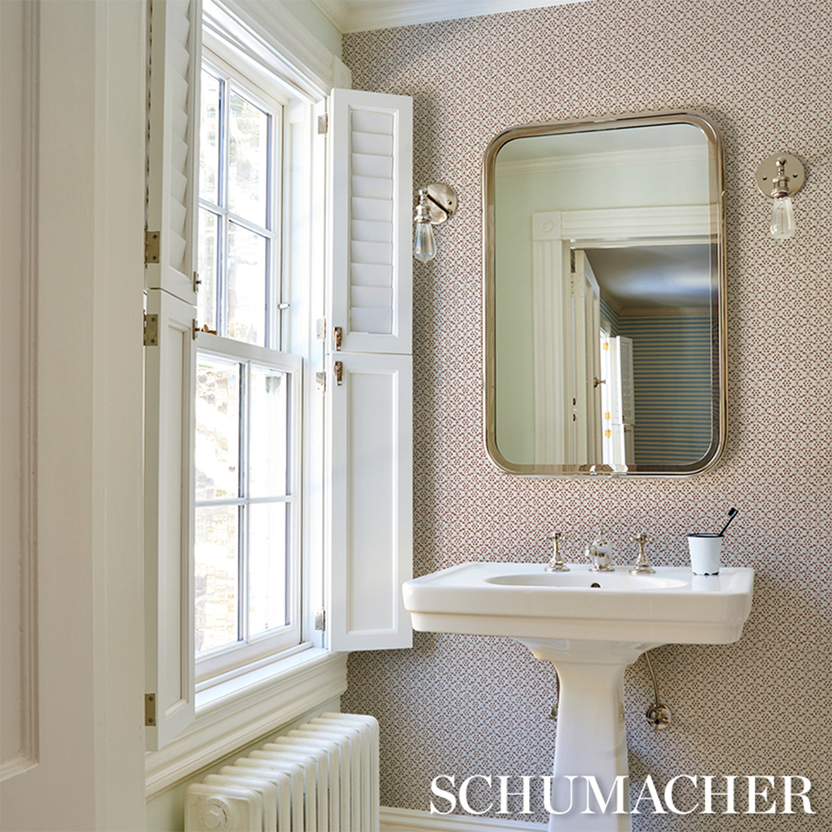 Schumacher Laksha wallpaper in Brown, 5018480 — view 5 - Schumacher Wallpaper