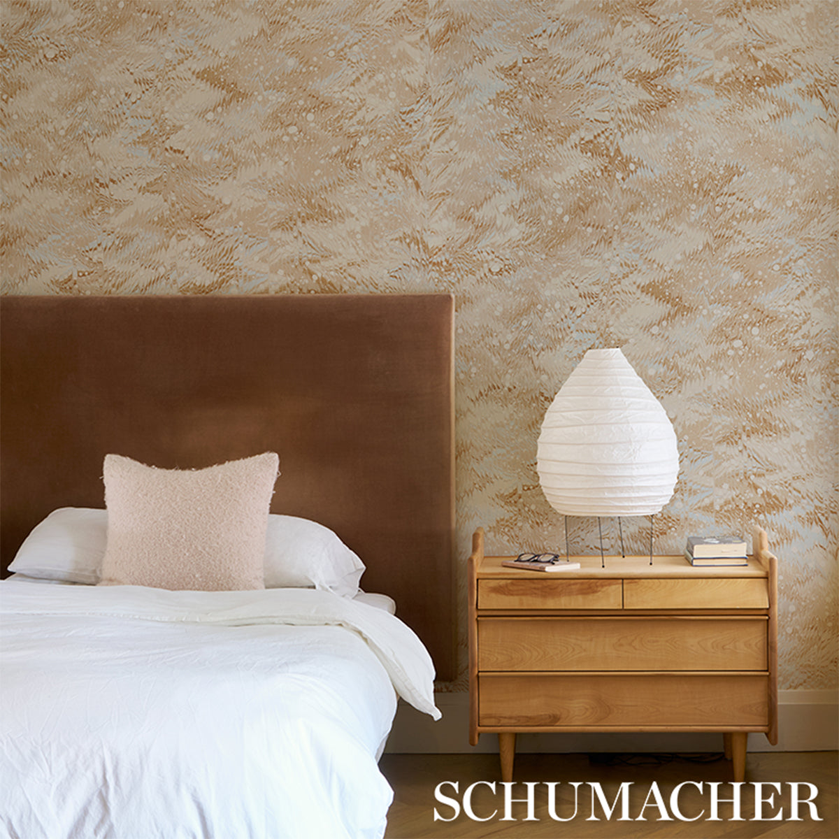 Schumacher Mesmeric wallpaper in Sand, 5018590 — view 5 - Schumacher Wallpaper
