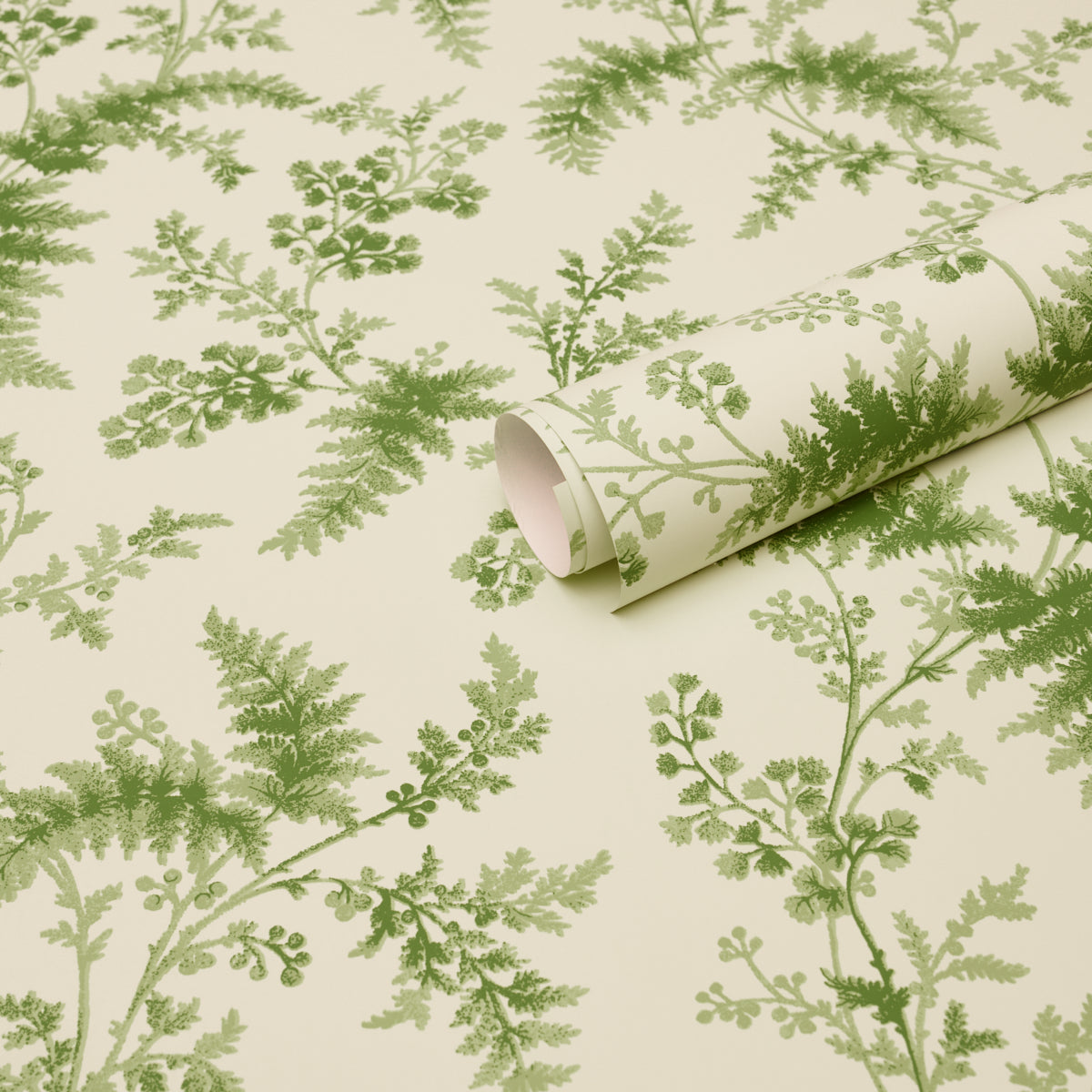 Schumacher Maidenhair wallpaper in Moss, 5018620 — view 4 - Schumacher Wallpaper