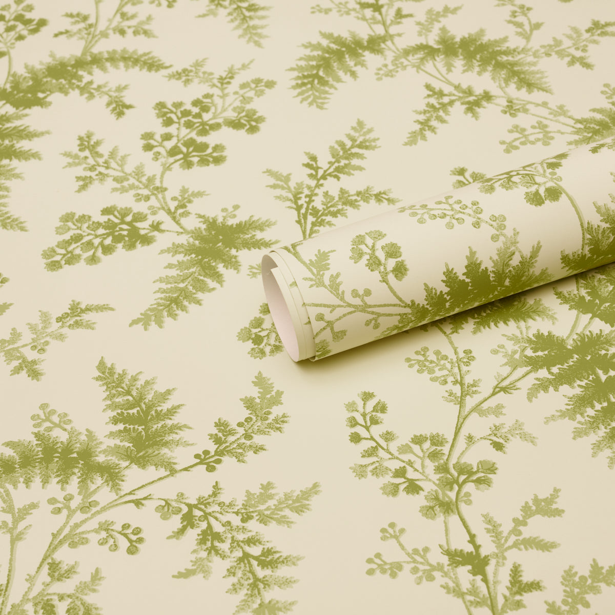 Schumacher Maidenhair wallpaper in Leaf, 5018621 — view 4 - Schumacher Wallpaper