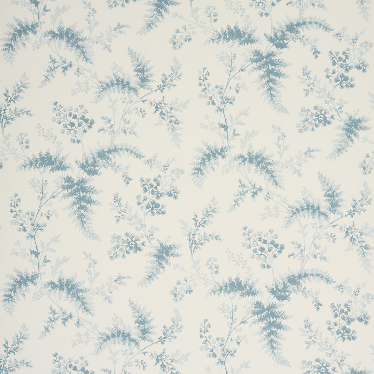 Schumacher Maidenhair wallpaper in Blue, 5018622