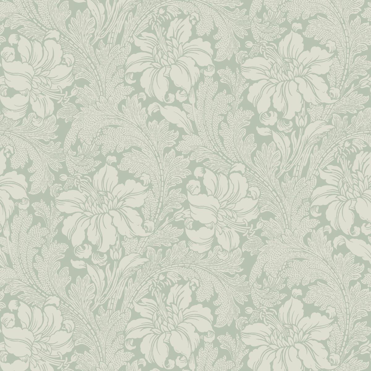 Acanthus Garden - Sage - Schumacher 5350 Wallcovering - Schumacher Wallpaper