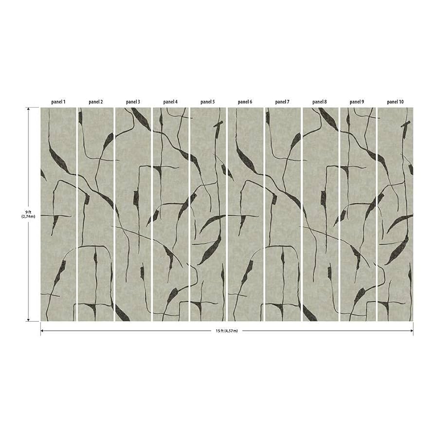 Nikki Chu Ivory Coast Peel & Stick Wall Mural - Taupe - York Wallcoverings - RMK12208M
