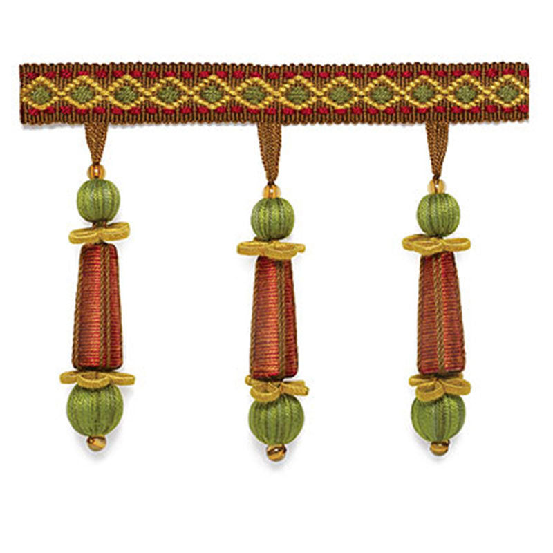 ADDINGTON-MOLDED-TASSEL-FRINGE-ROSEWOOD-SCHUMACHER-63280 - Schumacher Trim