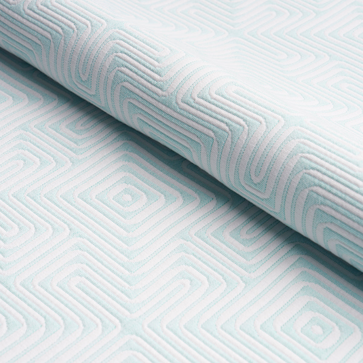 AMAZING-MAZE-INDOOR-OUTDOOR-AQUA-BREEZE-SCHUMACHER-65326 - Schumacher Fabric