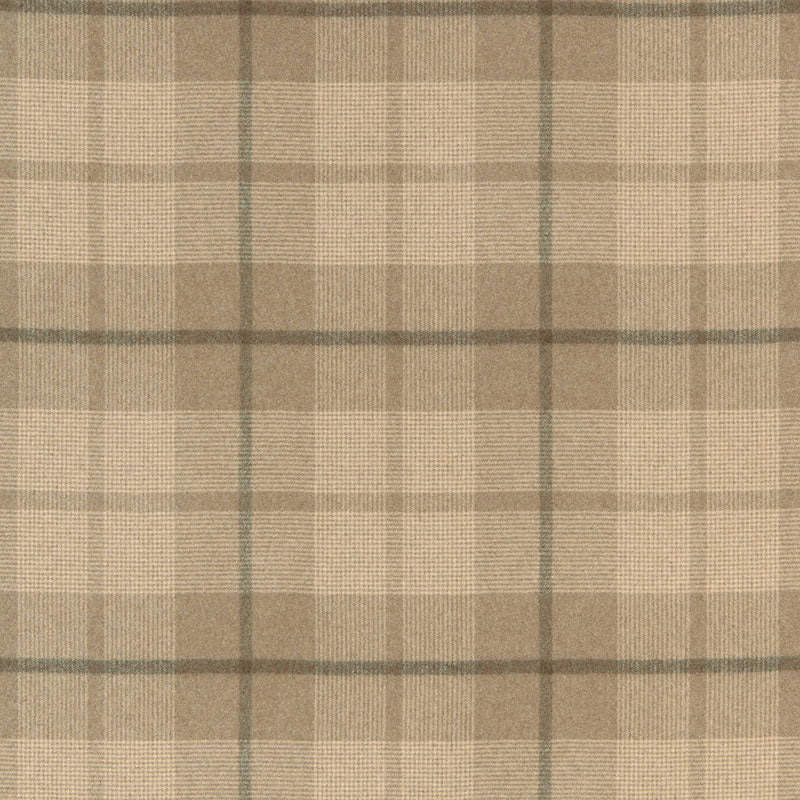 Montana Wool Plaid - Buckskin - Schumacher 66660 Fabric - Schumacher Fabric