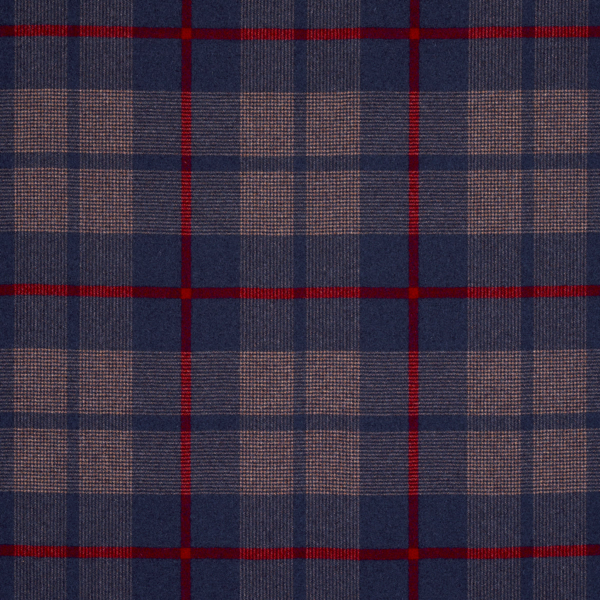 MONTANA-WOOL-PLAID-NAVY-SCHUMACHER-66663 - Schumacher Tela