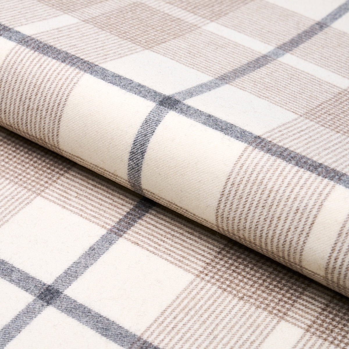 MONTANA-WOOL-PLAID-NEUTRAL-SCHUMACHER-66664 - Schumacher Tela