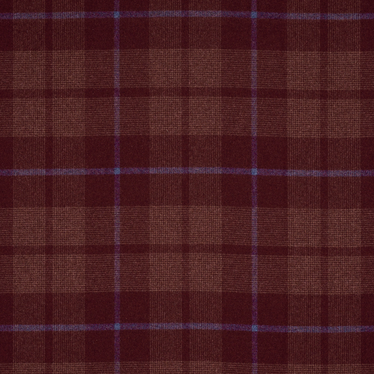 MONTANA-WOOL-PLAID-BURGUNDY-SCHUMACHER-66665 - Schumacher Tela