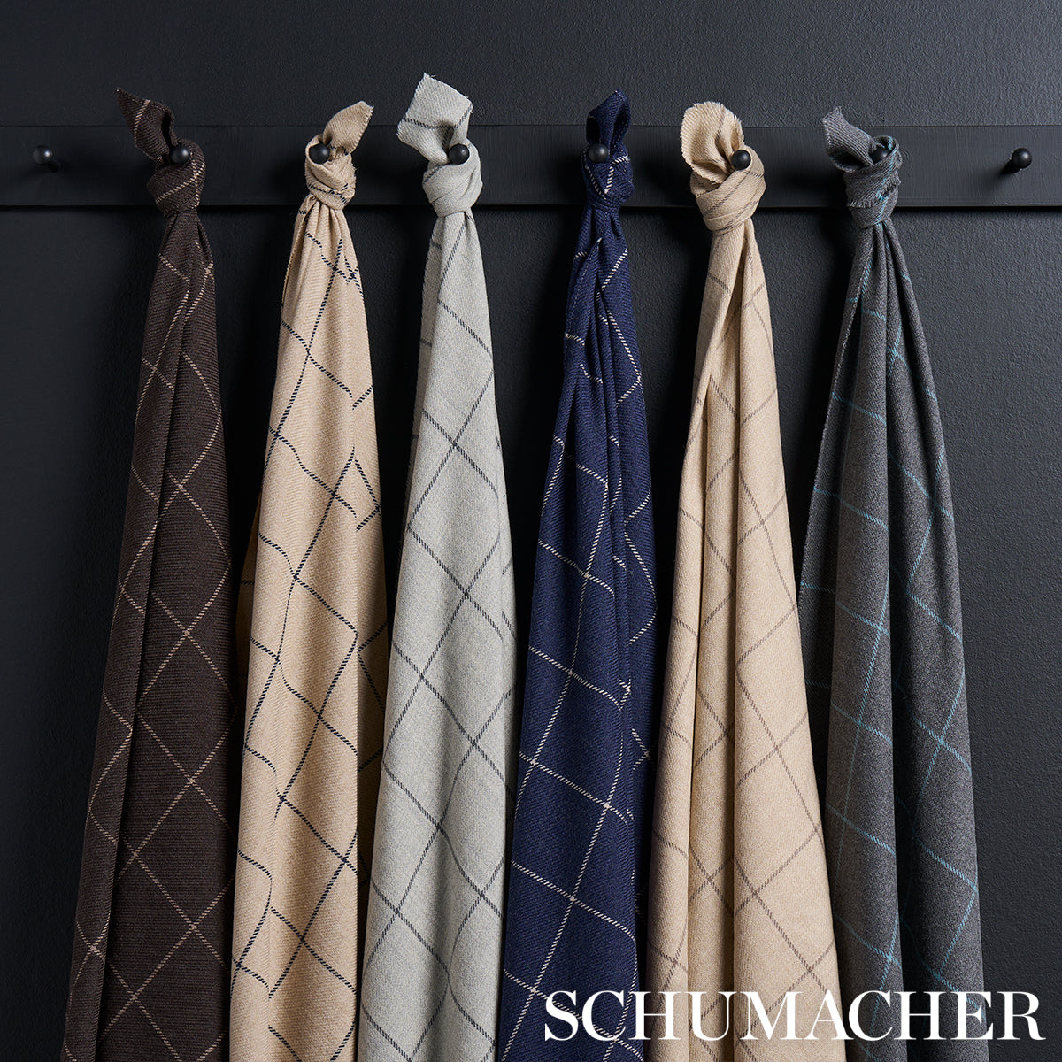 BANCROFT-WOOL-PLAID-FOG-SCHUMACHER-66772 - Schumacher Fabric