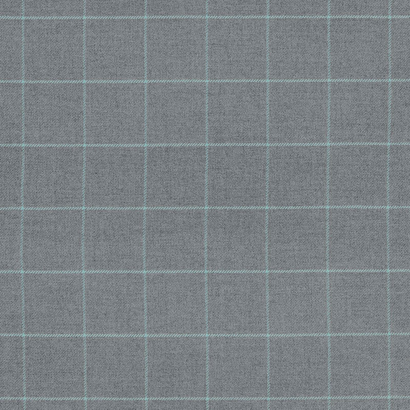 Bancroft Wool Plaid - Oxford Grey - Schumacher 66773 Fabric - Schumacher Fabric
