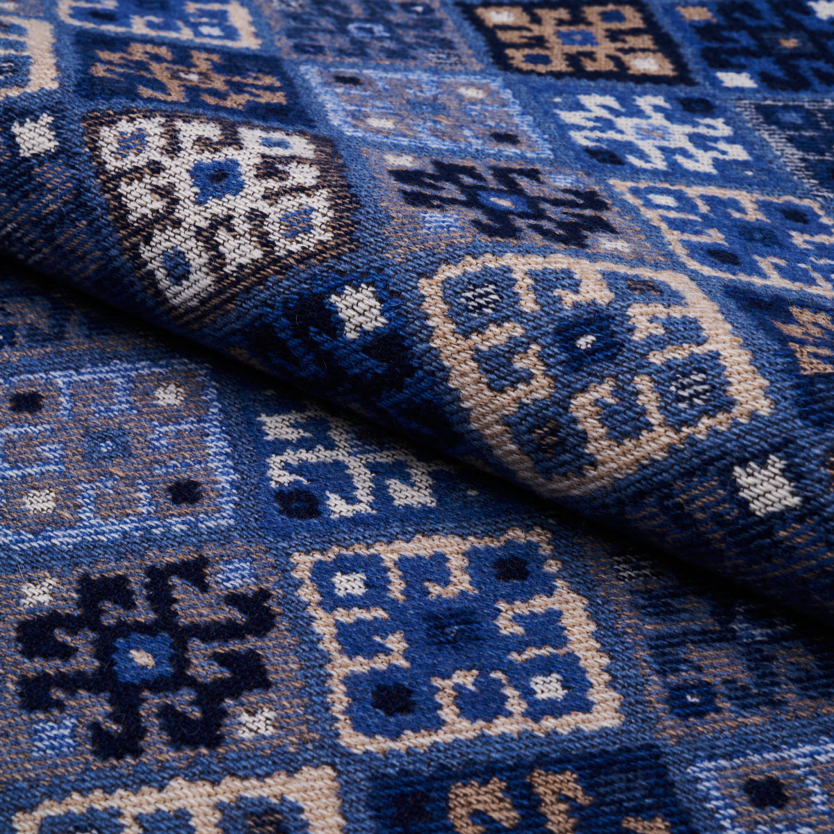 KILIM-WEAVE-BLUE-SCHUMACHER-67143 - Schumacher Fabric