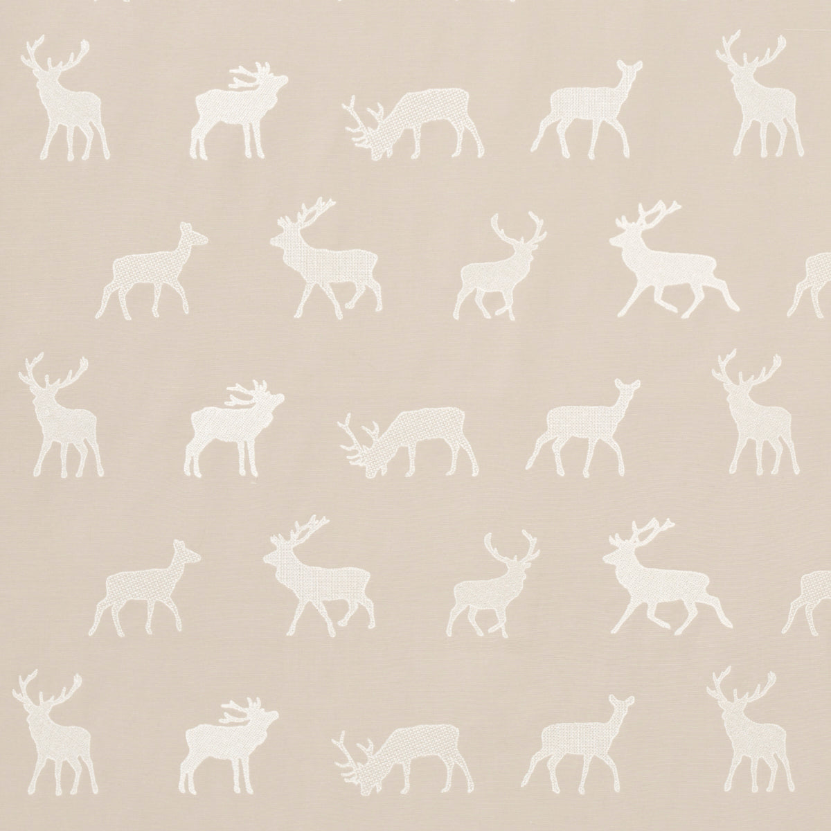 CARIBOU-EMBROIDERY-PARCHMENT-SCHUMACHER-67163 - Schumacher Fabric