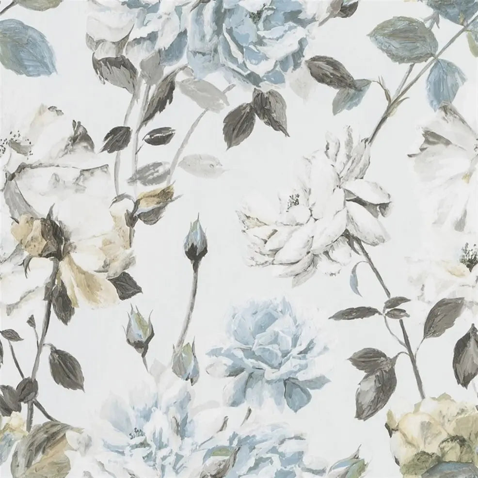 Couture Rose Wallpaper Graphite PDG711-05 by Designers Guild -Wallpaper