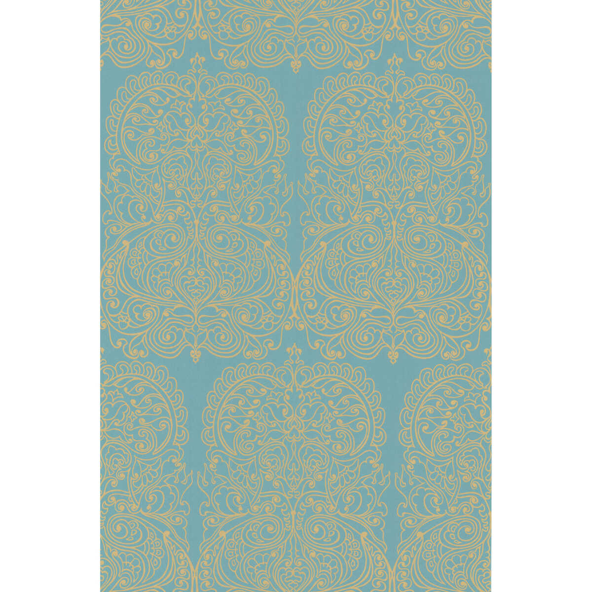 Alpana - Gold/Aqua - COLE & SON Wallpaper