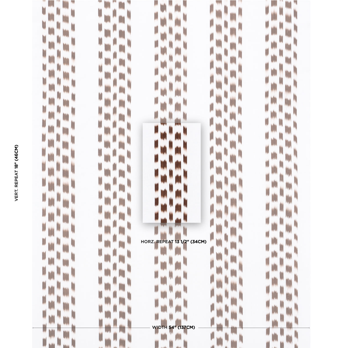 IZMIR-IKAT-STRIPE-COCOA-SCHUMACHER-69475 - Schumacher Fabric